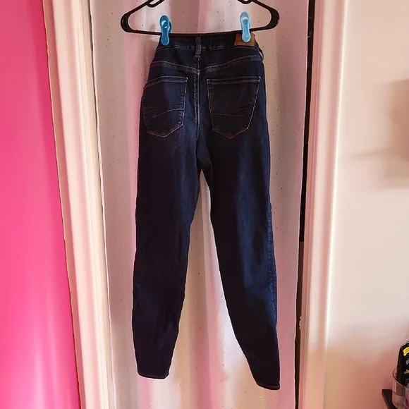 American Eagle Outfitters Women's Dark Blue Skinny Jeans - Picture 3 of 4